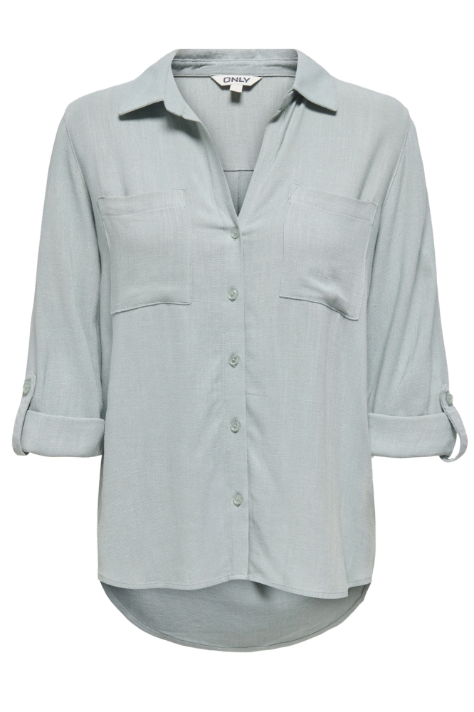 ONLYASMIN-SIESTA LS LINEN BL SHIRT 15349102 ABYSS